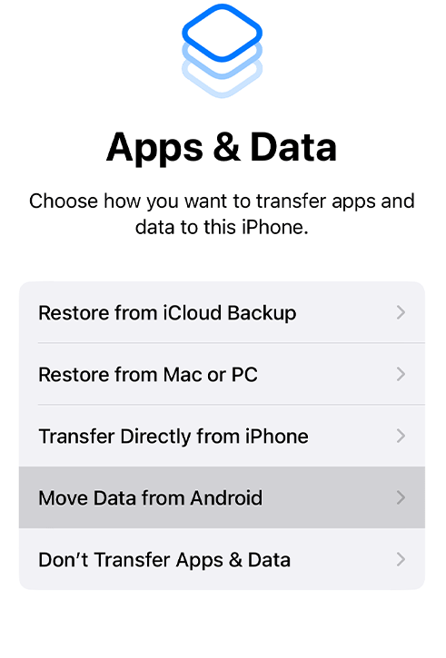 How to transfer data from Android to iPhone without resetting?