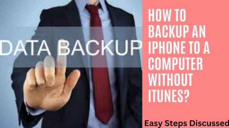 How to backup an iPhone to a computer without iTunes?